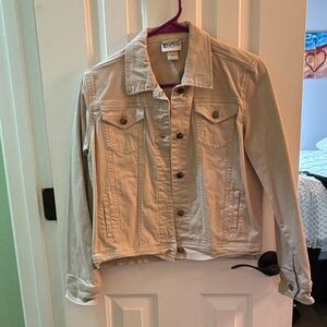 Stylish Beige Jean Jacket